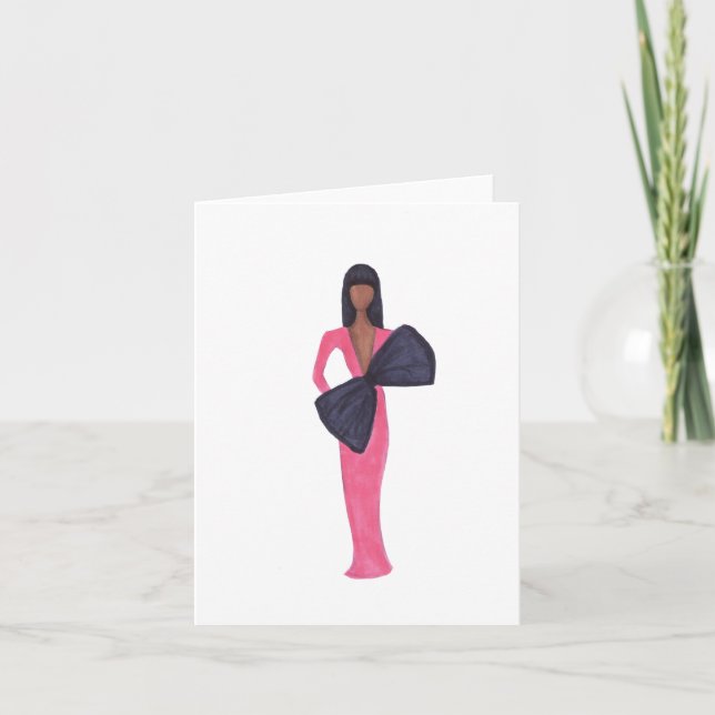 Carte De Remerciements Chic en rose (Devant)