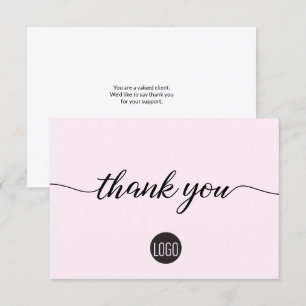 Carte De Remerciements Chic et rose vif Appréciation de la clientèle d'af