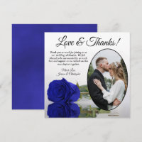 Chic Royal Blue Rose Oval Photo Mariage romantique