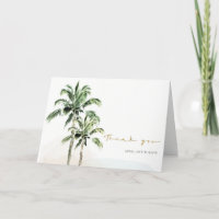 Chic Tropical Beach Palm Trees Mariage aquarelle