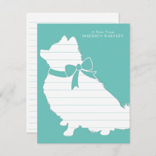 Carte De Remerciements Chien Chien Chien Poméranie