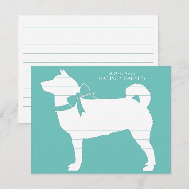 Carte De Remerciements Chien chiot Shiba Inu (Devant / Derrière)