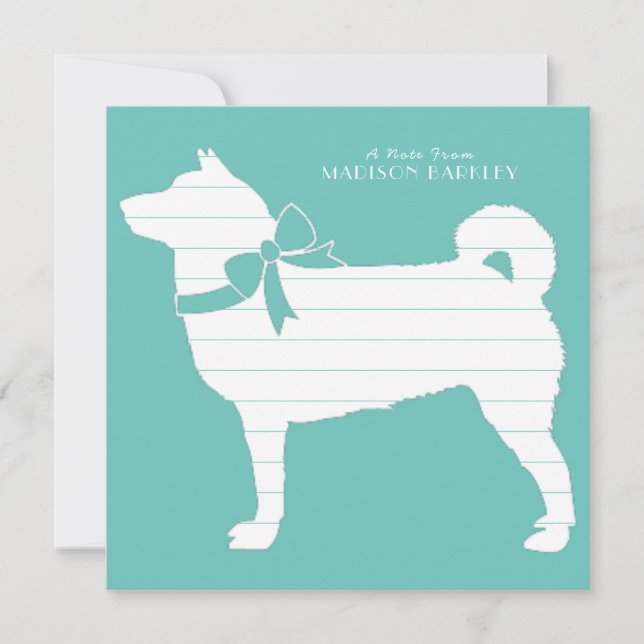 Carte De Remerciements Chien chiot Shiba Inu (Devant)