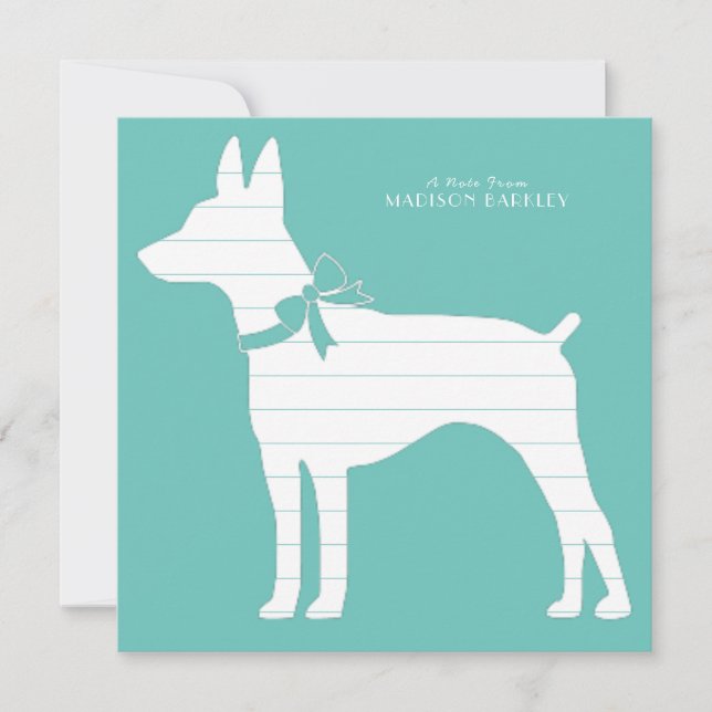 Carte De Remerciements Chien de Rat Terrier Chien Chien Chien Chien Puppy (Devant)