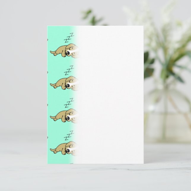 Carte De Remerciements Chien endormi ZZZ Miniature American Shepherd Pet (Debout devant)
