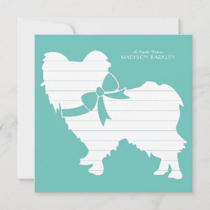 Carte De Remerciements Chien papillon