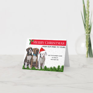 Carte De Remerciements Chien Thème Noël Cartes, Animaux de compagnie