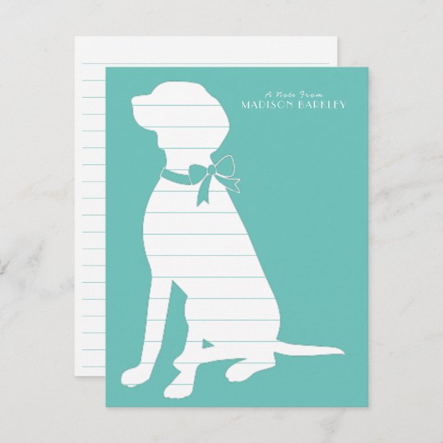 Carte De Remerciements Chien Vizsla Chien Chien Chien Chien Chien Chien C (Devant / Derrière)