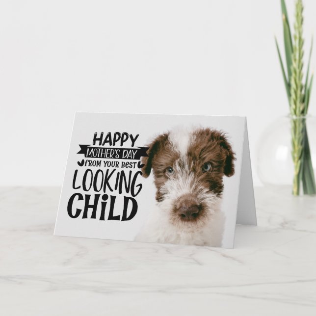 Carte De Remerciements Chien...Votre meilleur enfant ...Carte de fête des (Devant)