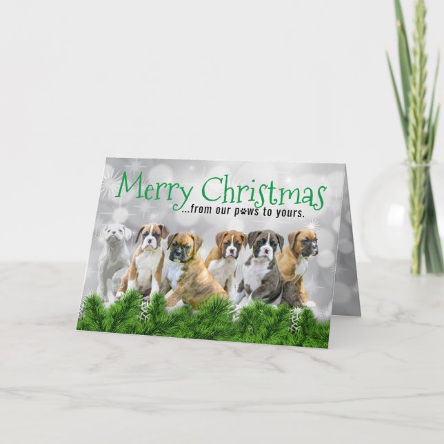 Carte De Remerciements Chiens de Noël - Joyeux Chien de Noël (Devant)
