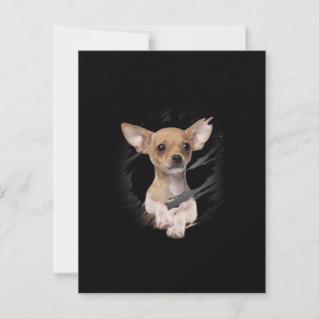 Carte De Remerciements Chihuahua (Devant)