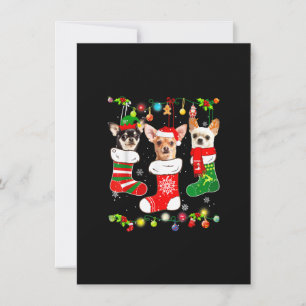 Carte De Remerciements chihuahua lumières de Noël cadeau drôle de Noël lo