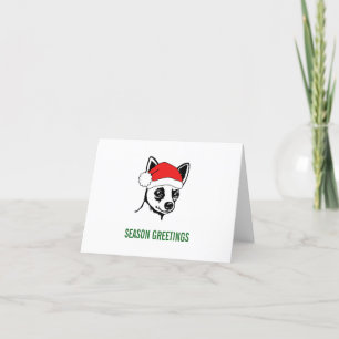 Carte De Remerciements Chihuahua Santa Hat