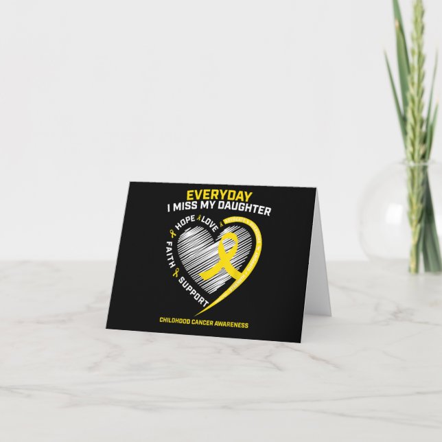 Carte De Remerciements Childhood Cancer Awareness Shirts In Memory Of My (Devant)