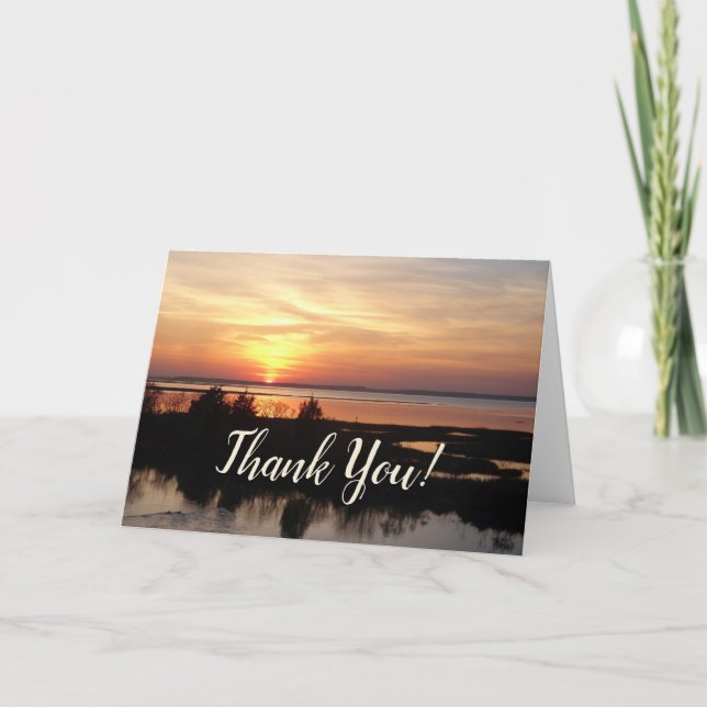 Carte De Remerciements Chincoteague Sunset II Virginia Paysage (Devant)