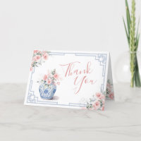 Chinoiserie rose pâle Baby shower de pot de gingem
