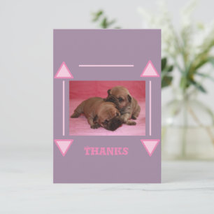 Carte De Remerciements Chiot Bouledogue Français French Bulldog