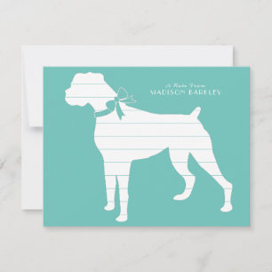 Carte De Remerciements Chiot Boxer