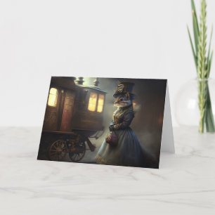 Carte De Remerciements Chipmunk victorien Steampunk