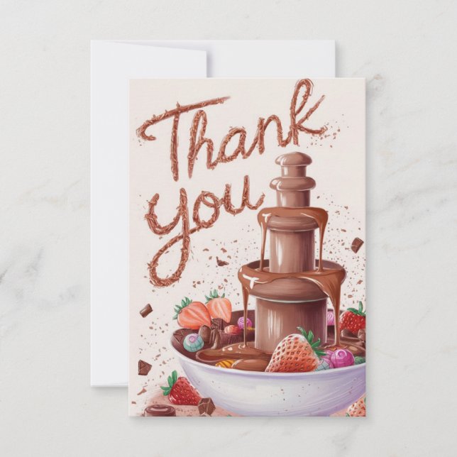 Carte De Remerciements Chocolat magique (Devant)