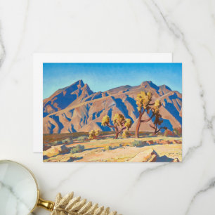 Carte De Remerciements Chollas contre les montagnes par Maynard Dixon