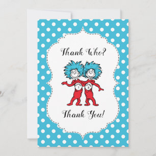 Carte De Remerciements Chose 1 Chose 2 Jumeaux Baby Shower Remerciement