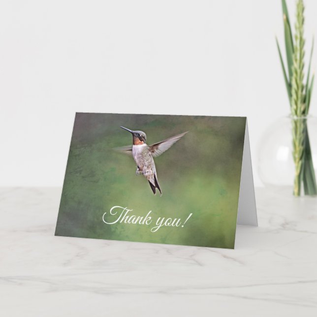 Carte de remerciements chrétienne de colibri (Devant)