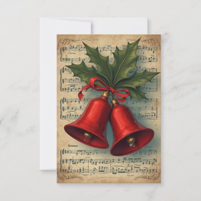 Carte De Remerciements Christmas Bells Sheet Music (Devant)
