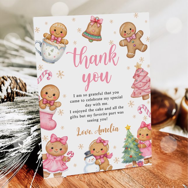 Carte De Remerciements Christmas Cookies Birthday Party (Créateur téléchargé)