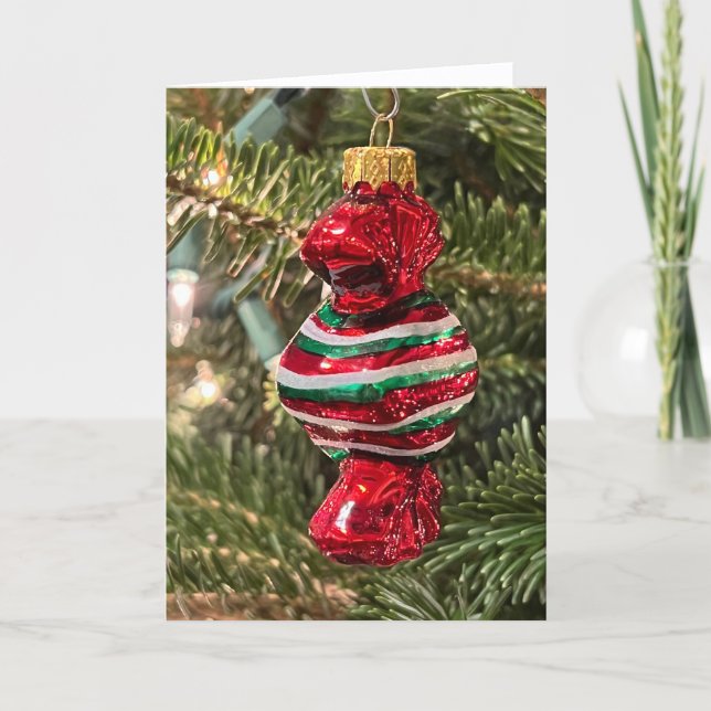 Carte De Remerciements Christmas Tree Candy Ornament Card (Devant)