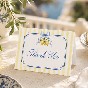 Carte De Remerciements Ciao Baby Fête Italienne de Citron pour l'arrivée 