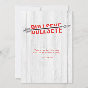 Carte De Remerciements Cible Flèche Arc Tir À L'arc Sport Anniversaire Me