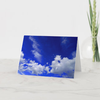 Carte De Remerciements Ciel bleu avec nuages