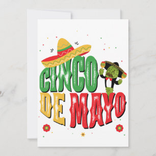Carte De Remerciements Cinco De Mayo Avec Casquette Cactus Funny Cinco De