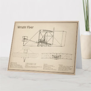 Carte De Remerciements Circulaire Wright - Plan de dessin plan de l'avion
