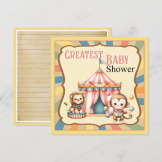 Carte De Remerciements Cirque de Bébé