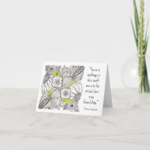 Citation sur l'amitié, BW Floral Doodle avec vert
