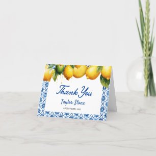 Carte de remerciements citron