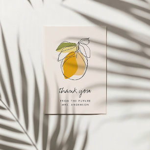 Carte De Remerciements Citron Citrus Moderne Botanique Fête de Mariage Ph