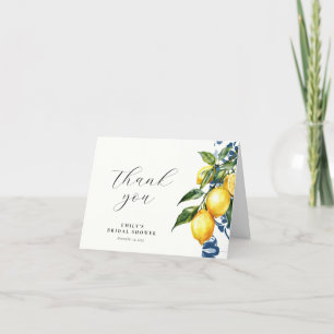 Carte De Remerciements Citron Citrus Positano Fête des mariées italienne