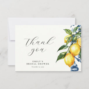 Carte De Remerciements Citron Citrus Positano Fête des mariées italienne