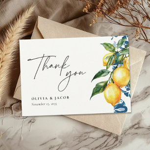 Carte De Remerciements Citron Citrus Positano Mariage italien
