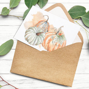 Carte De Remerciements Citrouille aquarelle