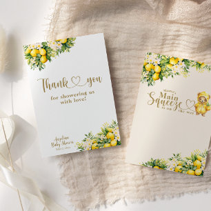 Carte De Remerciements Citrus Citrus Été Baby shower neutre pour les homm
