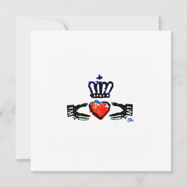 Carte De Remerciements "Claddagh- Rouge" 2022 (Devant)