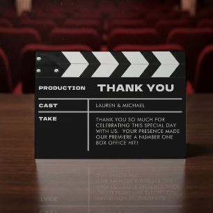Carte De Remerciements Clap Board de Film Cinéma
