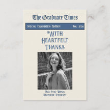 Classic Vintage Newspaper style graduation 2026