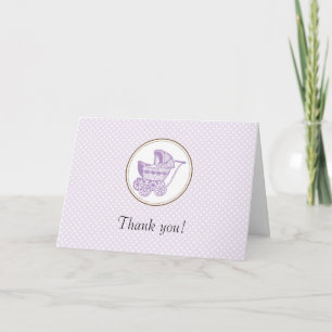 Carte de remerciements classique de Baby shower Pr