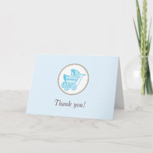 Carte de remerciements classique de Baby shower Pr
