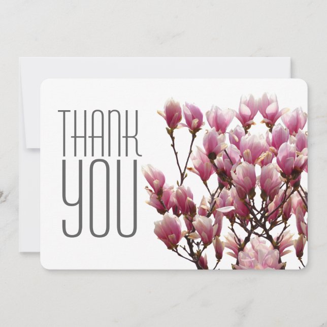 Carte De Remerciements Classique Professionnel Floral (Devant)